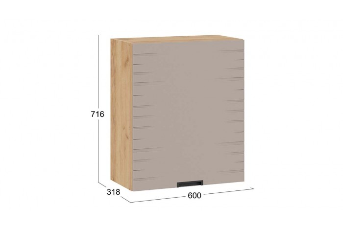 Кухонный гарнитур «Гренада» 100 см (с фрезеровкой) Дуб Крафт золотой, Холст латте