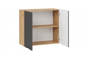 Кухонный гарнитур Гренада №10 320 см Дуб Крафт золотой, Холст Вулкан, Холст Белый