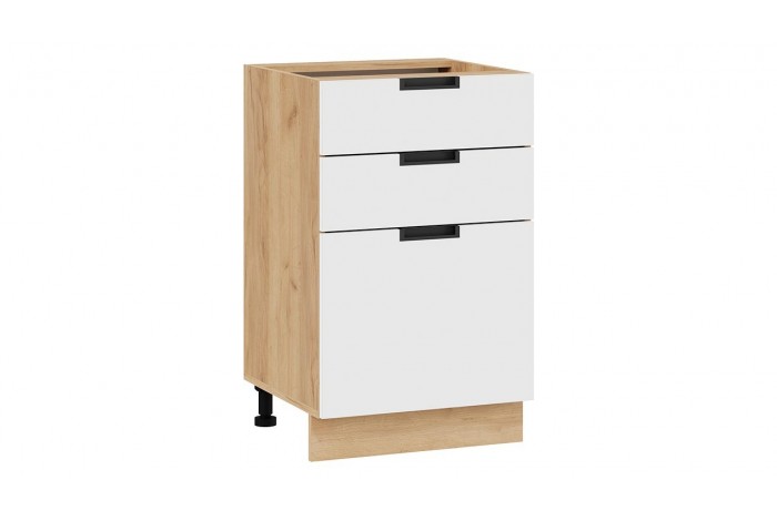 Кухонный гарнитур «Гренада» №10 320 см Дуб Крафт золотой, Холст Вулкан, Холст Белый