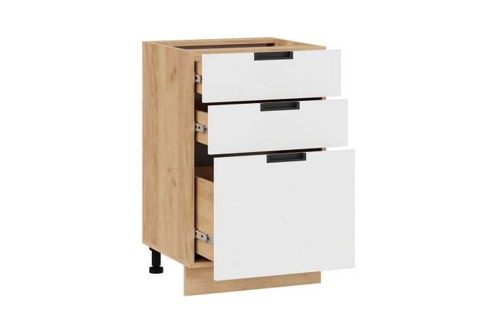 Кухонный гарнитур «Гренада» №10 320 см Дуб Крафт золотой, Холст Вулкан, Холст Белый