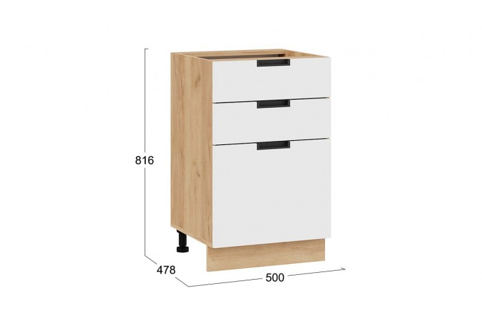 Кухонный гарнитур «Гренада» №10 320 см Дуб Крафт золотой, Холст Вулкан, Холст Белый