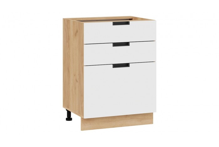 Кухонный гарнитур «Гренада» №2 340 см Дуб Крафт золотой, Холст Белый