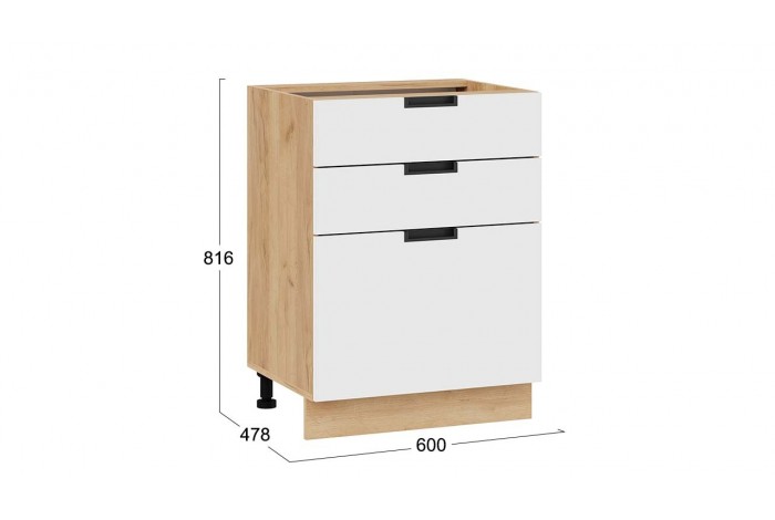 Кухонный гарнитур «Гренада» №2 340 см Дуб Крафт золотой, Холст Белый