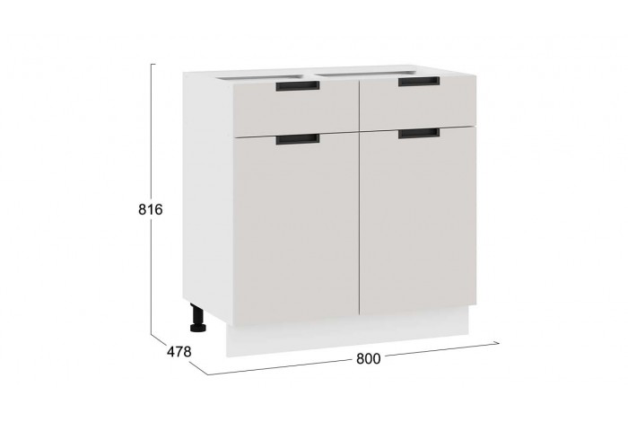 Кухонный гарнитур «Гренада» №5 340 см Белый, Холст мокко