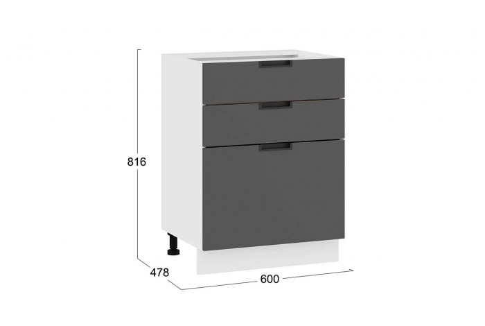 Кухонный гарнитур «Гренада» №9 400 см Белый, Холст Белый, Холст Вулкан