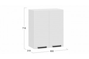 Кухонный гарнитур Детройт длиной 200 см со шкафом НБ Белый, Белый глянец, Дуб Крафт золотой