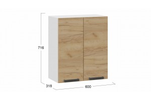 Кухонный гарнитур Детройт длиной 240 (180) см Белый, Дуб Крафт золотой