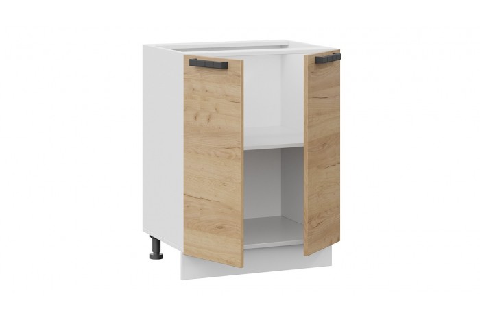 Кухонный гарнитур «Детройт» длиной 160 см со шкафом НБ Белый, Дуб Крафт золотой