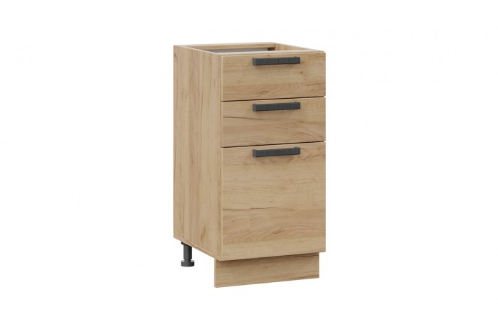 Кухонный гарнитур «Детройт» длиной 100 см Дуб Крафт золотой