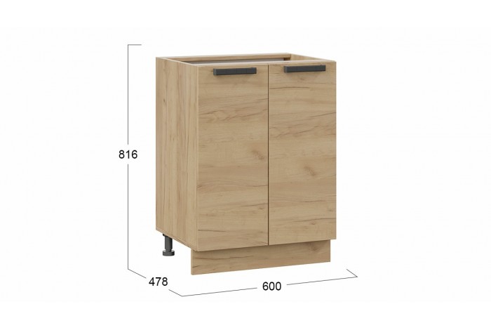 Кухонный гарнитур «Детройт» длиной 120 см Дуб Крафт золотой