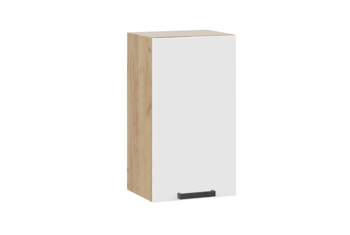 Кухонный гарнитур «Детройт» длиной 160 см со шкафом НБ Дуб Крафт золотой, Белый глянец, Угольный Камень