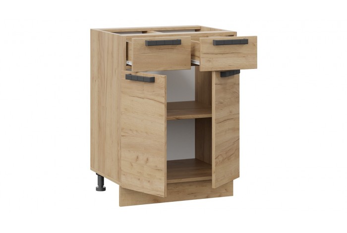 Кухонный гарнитур «Детройт» длиной 120 см Дуб Крафт золотой