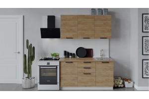 Кухонный гарнитур Детройт длиной 150 см Белый, Дуб Крафт золотой