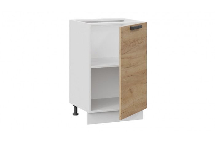 Кухонный гарнитур «Детройт» длиной 150 см Белый, Белый глянец, Дуб Крафт золотой