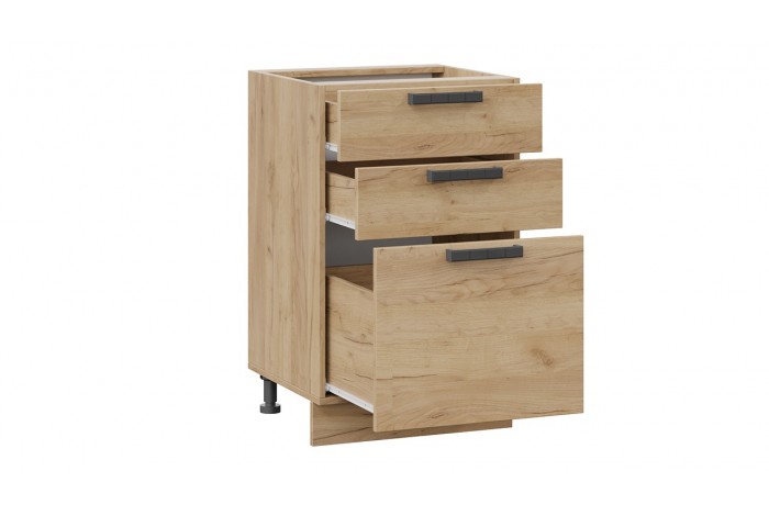 Кухонный гарнитур «Детройт» длиной 150 см Дуб Крафт золотой