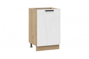 Кухонный гарнитур Детройт длиной 150 см Дуб Крафт золотой, Белый глянец