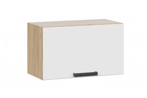 Кухонный гарнитур Детройт длиной 240 (180) см Дуб Крафт золотой, Белый глянец, Угольный Камень