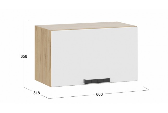 Кухонный гарнитур «Детройт» длиной 240 (180) см Дуб Крафт золотой, Белый глянец, Угольный Камень