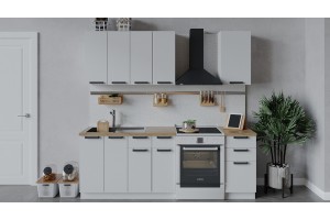 Кухонный гарнитур Детройт длиной 160 см Белый, Белый глянец