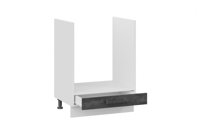 Кухонный гарнитур «Детройт» длиной 160 см со шкафом НБ Белый, Угольный Камень