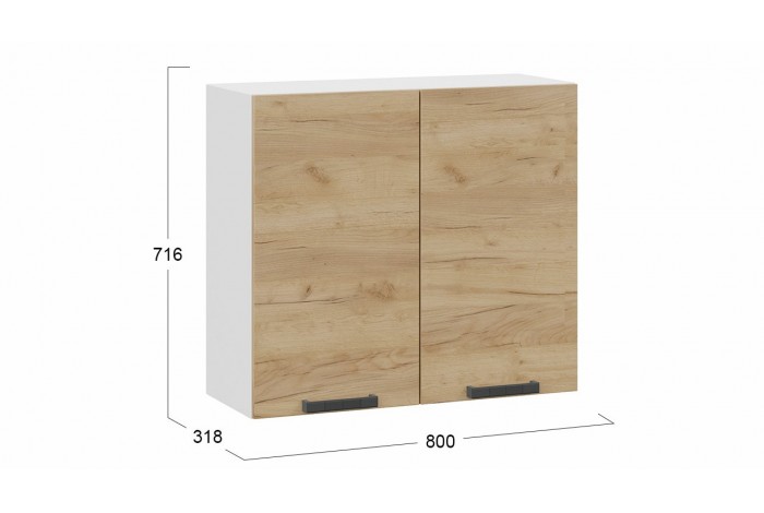 Кухонный гарнитур «Детройт» длиной 200 см со шкафом НБ Белый, Дуб Крафт золотой