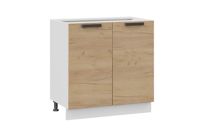 Кухонный гарнитур «Детройт» длиной 200 см Белый, Белый глянец, Дуб Крафт золотой