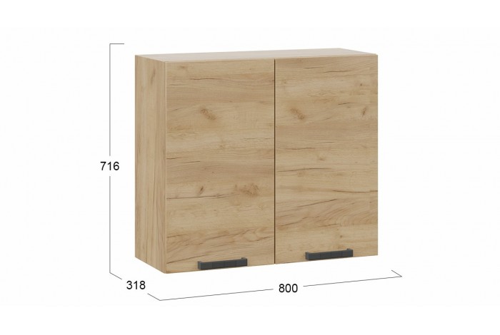 Кухонный гарнитур «Детройт» длиной 200 см со шкафом НБ Дуб Крафт золотой