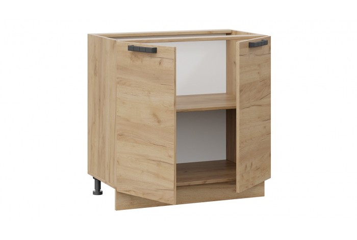 Кухонный гарнитур «Детройт» длиной 180 см Дуб Крафт золотой, Белый глянец