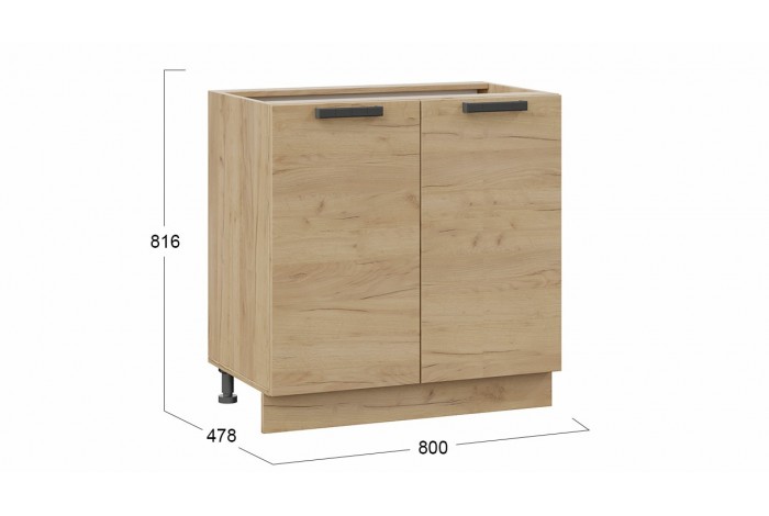 Кухонный гарнитур «Детройт» длиной 180 см Дуб Крафт золотой, Белый глянец