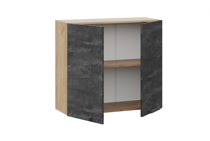 Кухонный гарнитур «Детройт» длиной 200 см Дуб Крафт золотой, Угольный Камень