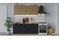 Кухонный гарнитур «Детройт» длиной 180 см Дуб Крафт золотой, Угольный Камень