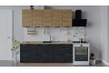 Кухонный гарнитур «Детройт» длиной 200 см Дуб Крафт золотой, Угольный Камень