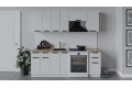 Кухонный гарнитур «Детройт» длиной 220 (160) см Белый, Белый глянец