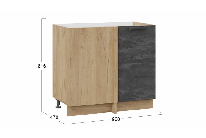 Кухонный гарнитур «Детройт» №10 Дуб Крафт золотой, Угольный Камень