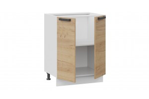 Кухонный гарнитур Детройт №12 300 см Белый, Белый глянец, Дуб Крафт золотой