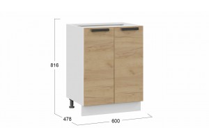 Кухонный гарнитур Детройт №12 300 см Белый, Белый глянец, Дуб Крафт золотой