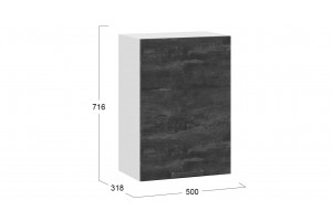 Кухонный гарнитур Детройт №2 310 см Белый, Угольный Камень