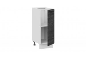 Кухонный гарнитур Детройт №3 290 см Белый, Белый глянец, Угольный Камень