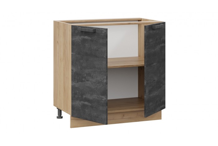 Кухонный гарнитур «Детройт» №3 290 см Дуб Крафт золотой, Белый глянец, Угольный Камень