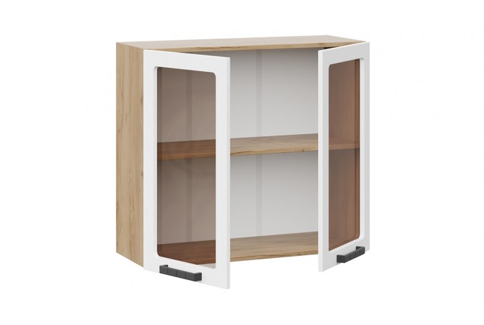 Кухонный гарнитур «Детройт» №3 290 см Дуб Крафт золотой, Белый глянец, Угольный Камень