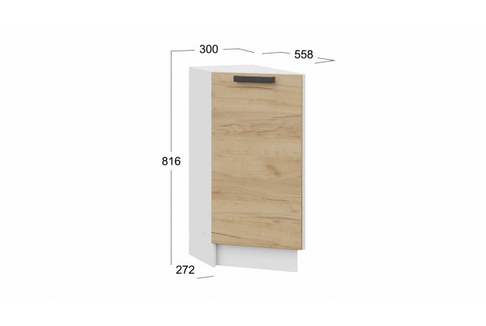 Кухонный гарнитур «Детройт» №4 Белый, Белый глянец, Дуб Крафт золотой