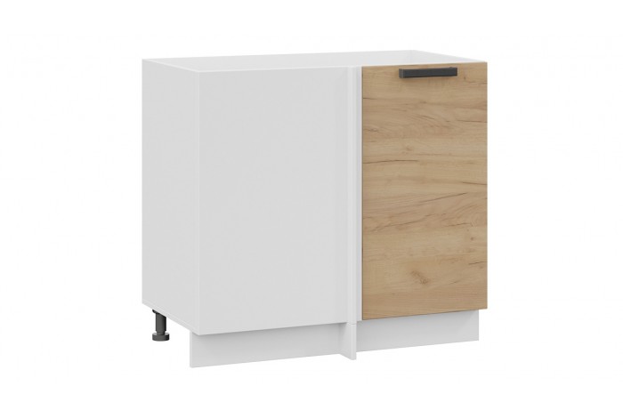 Кухонный гарнитур «Детройт» №4 Белый, Белый глянец, Дуб Крафт золотой