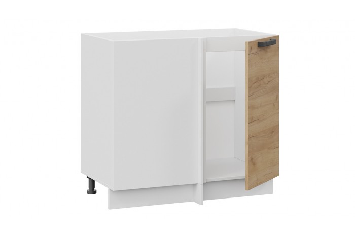 Кухонный гарнитур «Детройт» №4 Белый, Белый глянец, Дуб Крафт золотой