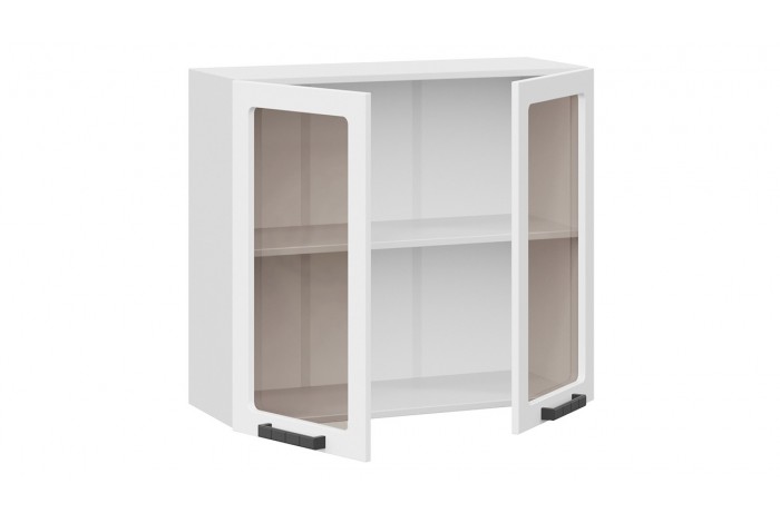 Кухонный гарнитур «Детройт» №4 Белый, Белый глянец, Дуб Крафт золотой