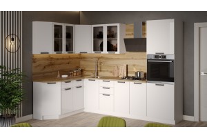 Кухонный гарнитур Детройт №5 Белый, Белый глянец