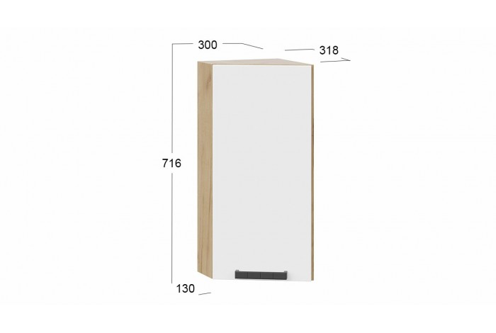 Кухонный гарнитур «Детройт» №5 Дуб Крафт золотой, Белый глянец