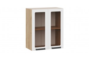 Кухонный гарнитур Детройт №5 Дуб Крафт золотой, Белый глянец