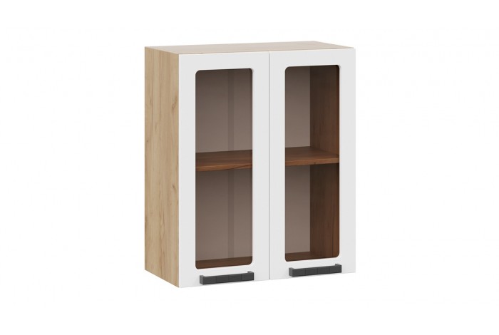 Кухонный гарнитур «Детройт» №5 Дуб Крафт золотой, Белый глянец