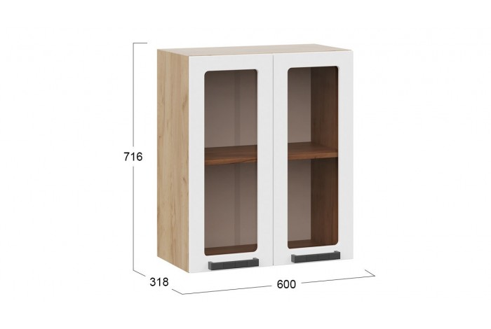 Кухонный гарнитур «Детройт» №5 Дуб Крафт золотой, Белый глянец