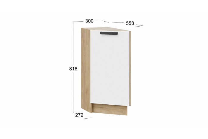 Кухонный гарнитур «Детройт» №5 Дуб Крафт золотой, Белый глянец